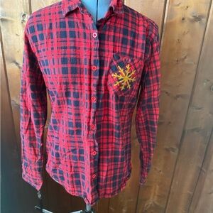 Spencer's Red and Black Checkered Men's Shirt